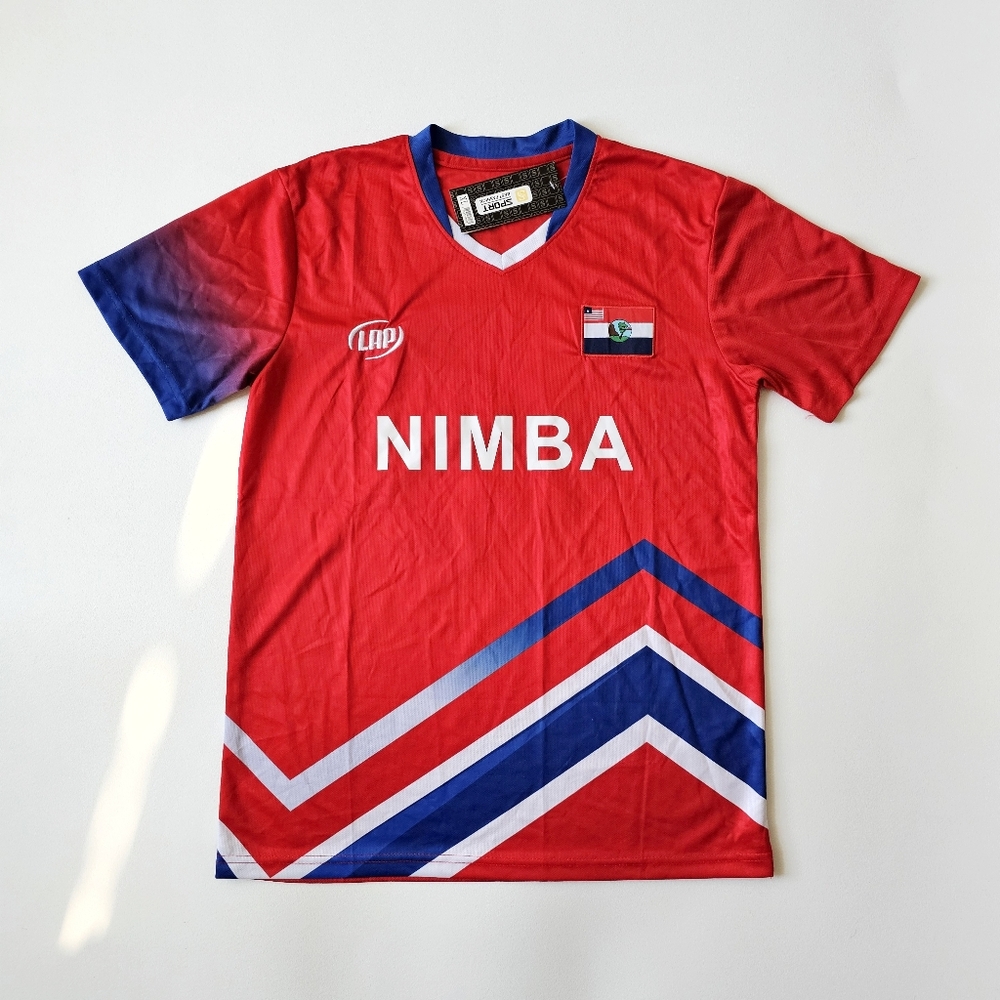 ⭐ NWT Nimba County Football Jersey – Youth XL – Red/Blue – “Mrs. Gaye 16”